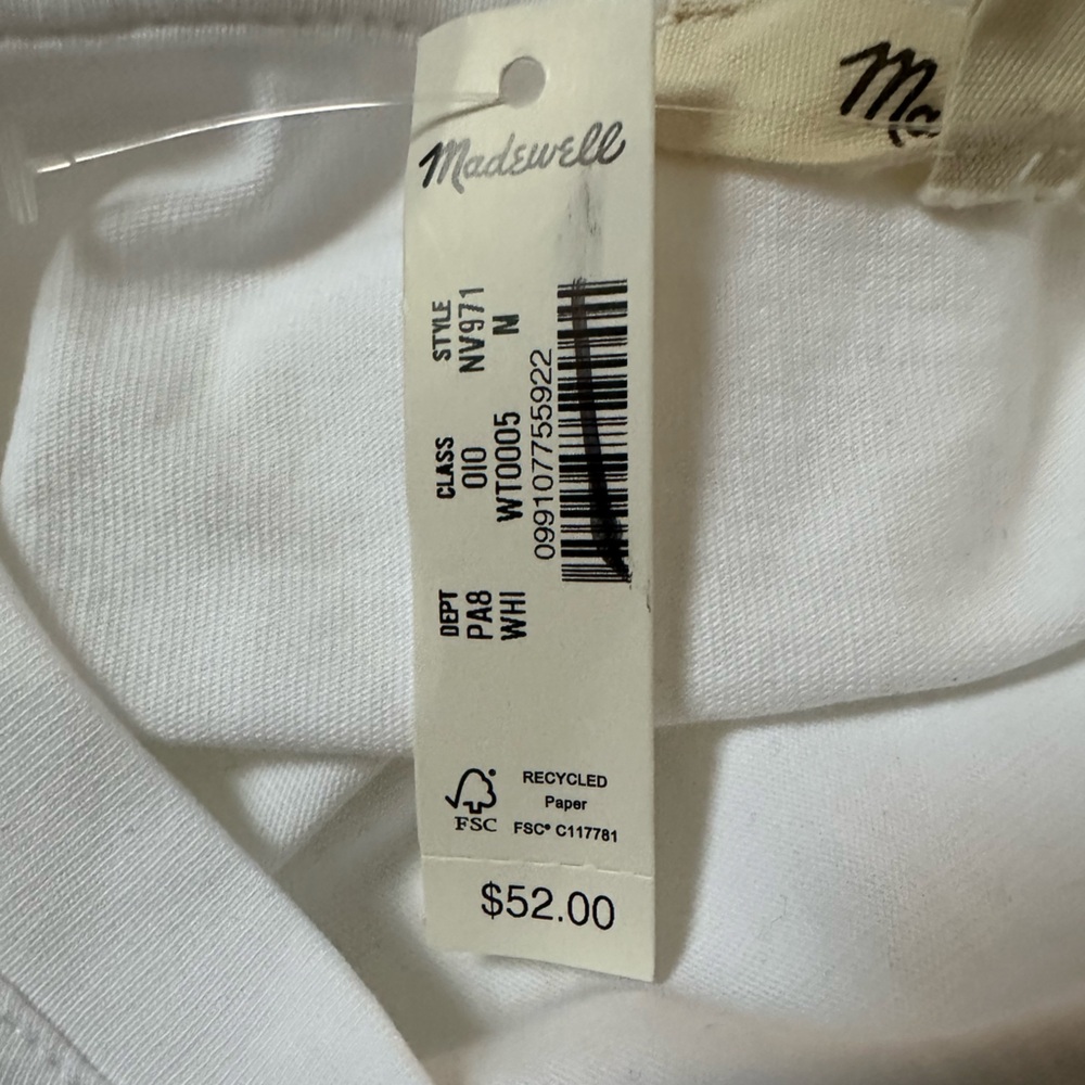 NWT Madewell Puff Sleeve Knit Top- Medium - Picture 8 of 8
